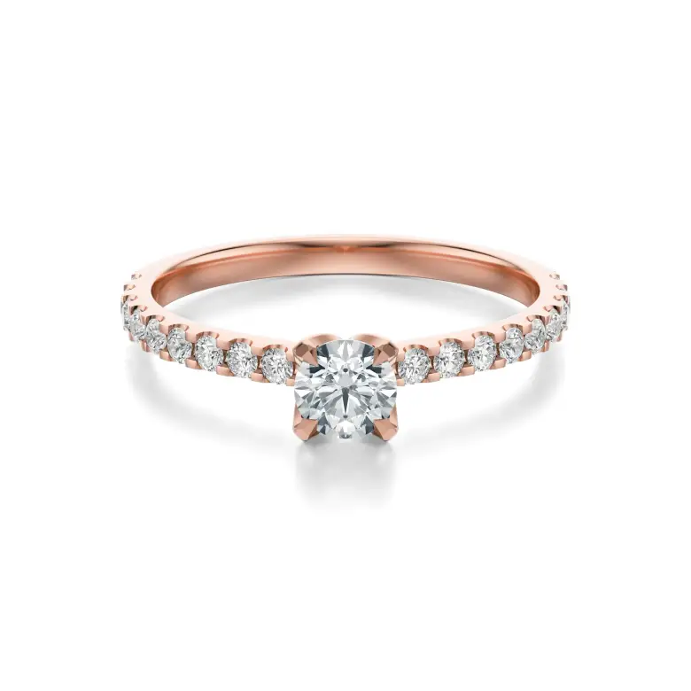 Pierścionek z różowego złota z diamentami AJPZ_112